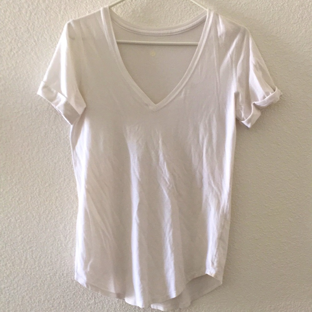 Lululemon shirt short sleeves size 4 In white